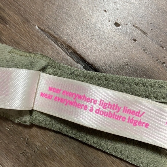 5 for $25 Pink Victoria's Secret wear everywhere lightly lined bra olive‎ green - Picture 6 of 7